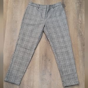 Forever 21 Tweed Plaid Dress Pants, Cuffed Tapered Ankle, Loose Fit, Small